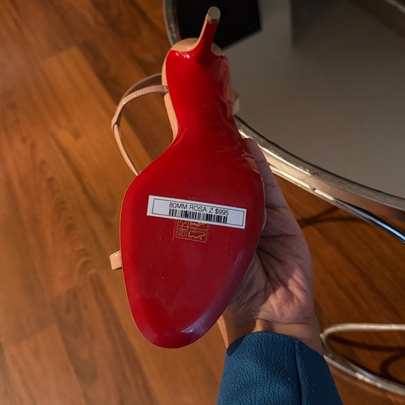 Christian Louboutin Nude Strappy Heels - Picture 7 of 7